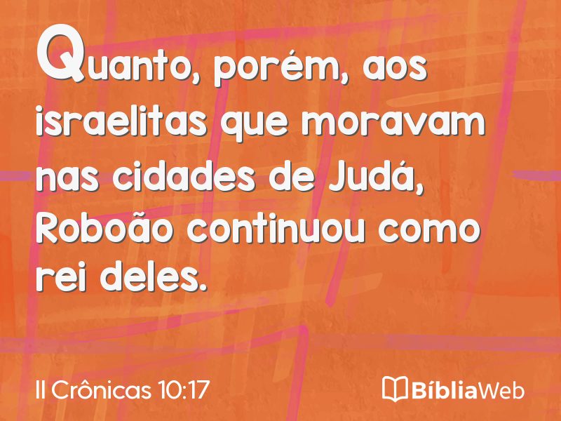 II Crônicas 10:17 em imagem para compartilhar