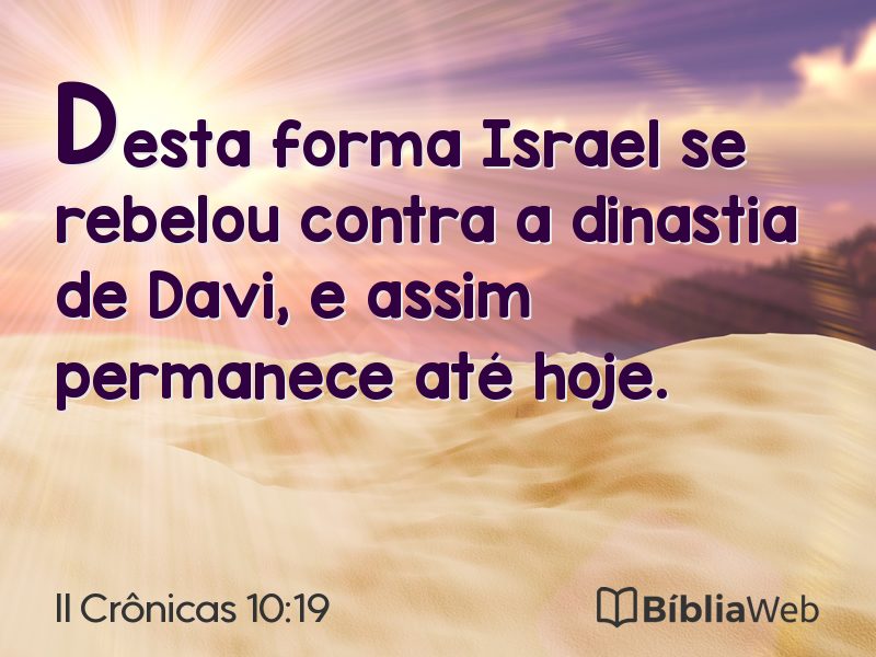 II Crônicas 10:19 em imagem para compartilhar