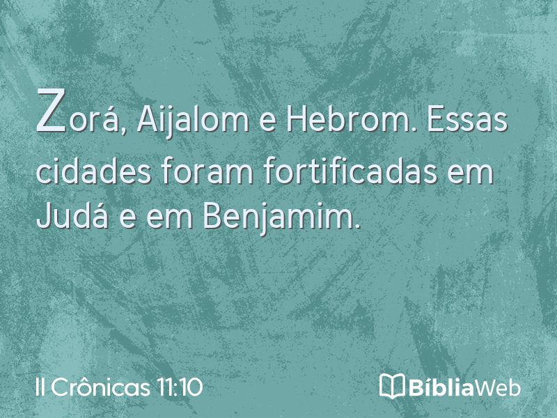 II Crônicas 11:10 em imagem para compartilhar