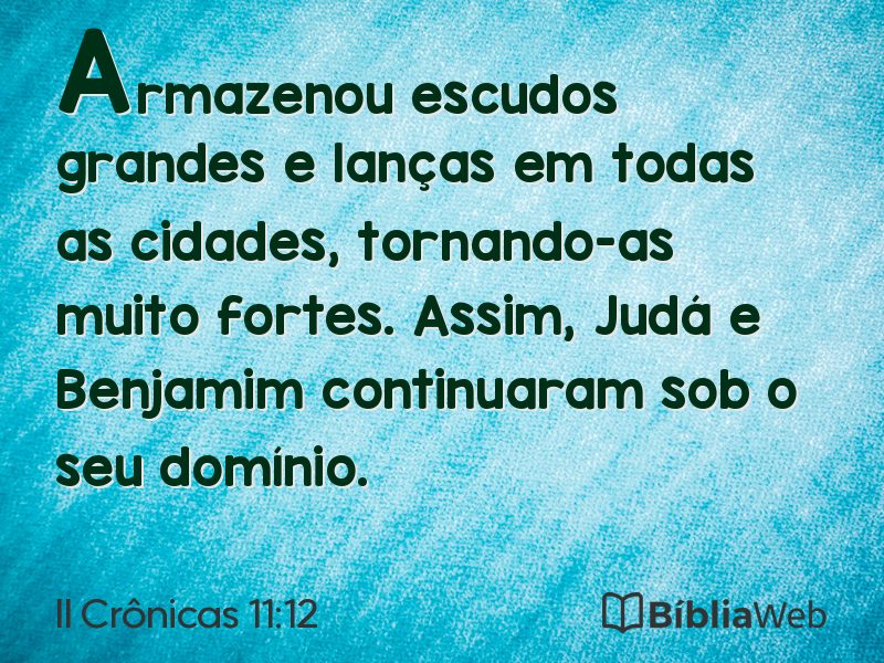 II Crônicas 11:12 em imagem para compartilhar
