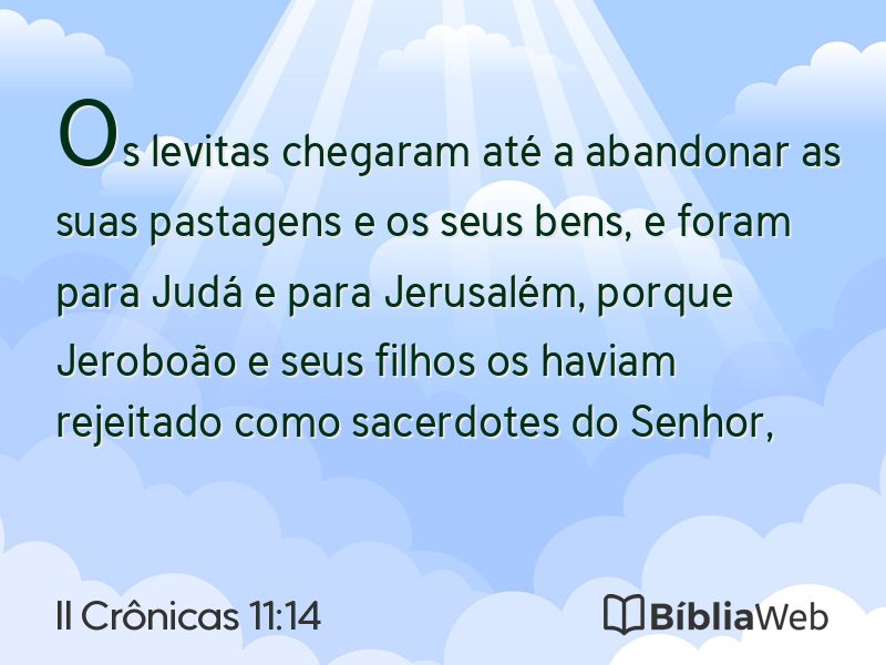 II Crônicas 11:14 em imagem para compartilhar
