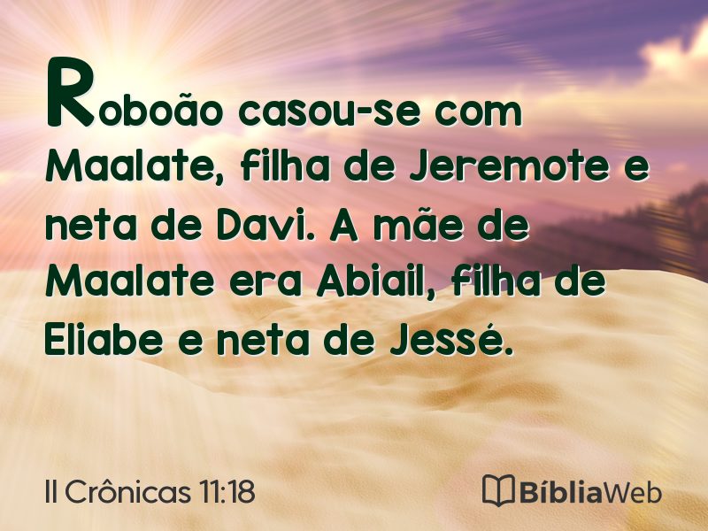 II Crônicas 11:18 em imagem para compartilhar