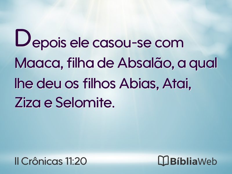 II Crônicas 11:20 em imagem para compartilhar