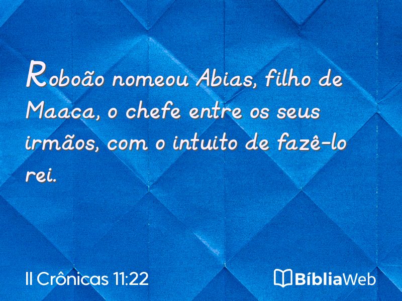 II Crônicas 11:22 em imagem para compartilhar