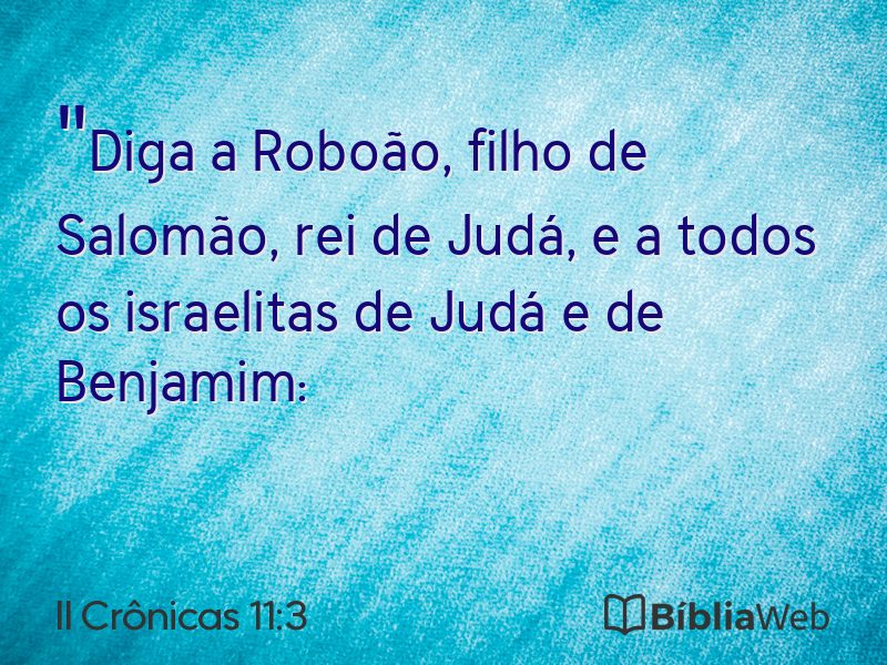 II Crônicas 11:3 em imagem para compartilhar