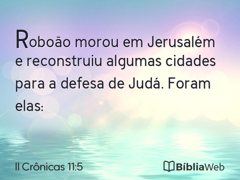 II Crônicas 11:5 em imagem para compartilhar