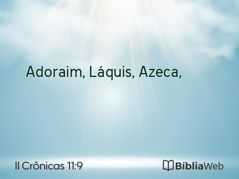 II Crônicas 11:9 em imagem para compartilhar