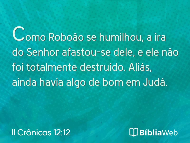 II Crônicas 12:12 em imagem para compartilhar