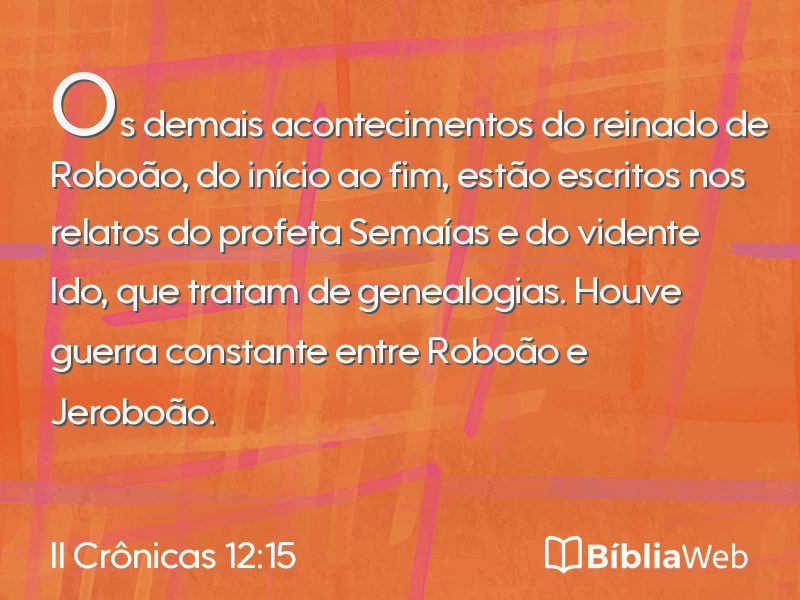 II Crônicas 12:15 em imagem para compartilhar