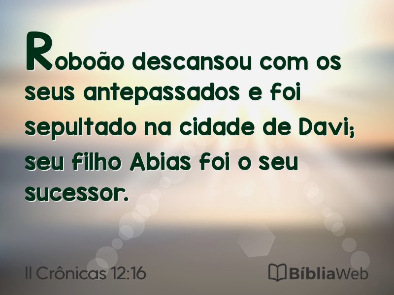II Crônicas 12:16 em imagem para compartilhar
