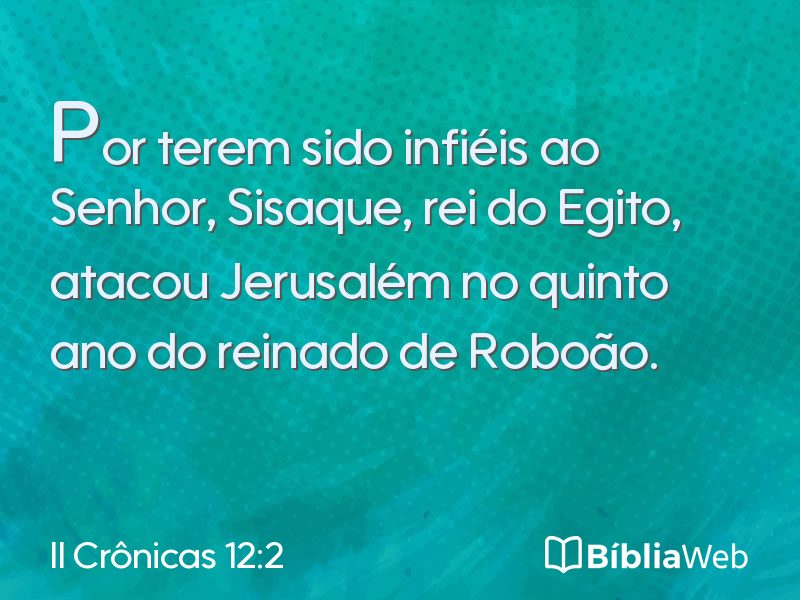 II Crônicas 12:2 em imagem para compartilhar