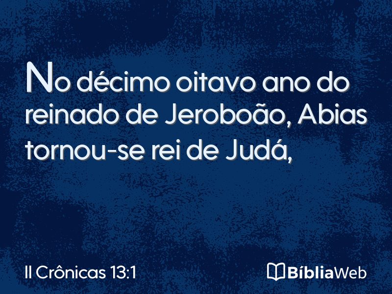 II Crônicas 13:1 em imagem para compartilhar