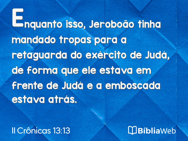 II Crônicas 13:13 em imagem para compartilhar