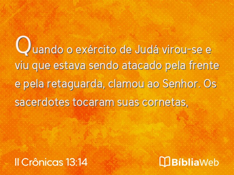 II Crônicas 13:14 em imagem para compartilhar