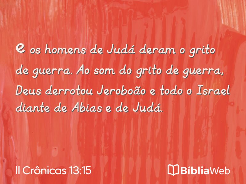 II Crônicas 13:15 em imagem para compartilhar