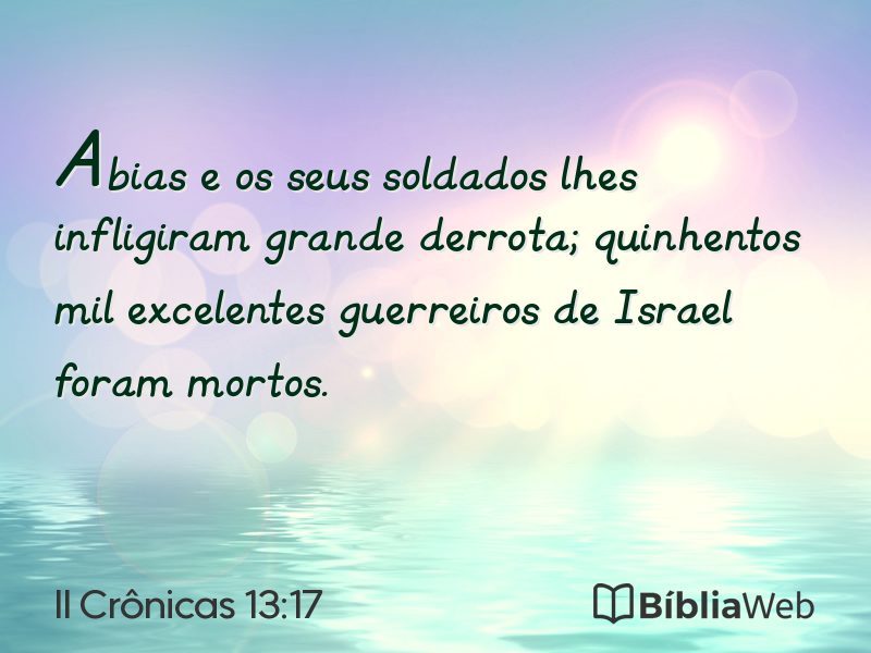 II Crônicas 13:17 em imagem para compartilhar