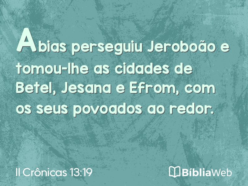 II Crônicas 13:19 em imagem para compartilhar