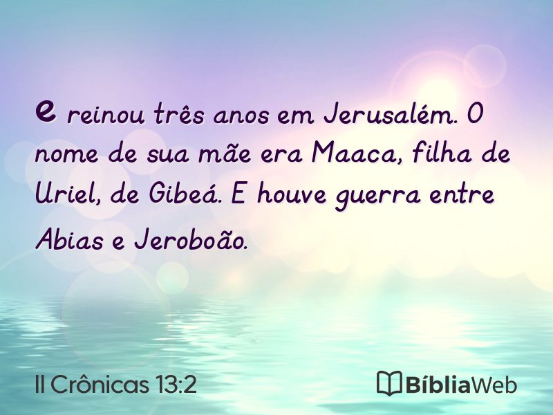II Crônicas 13:2 em imagem para compartilhar
