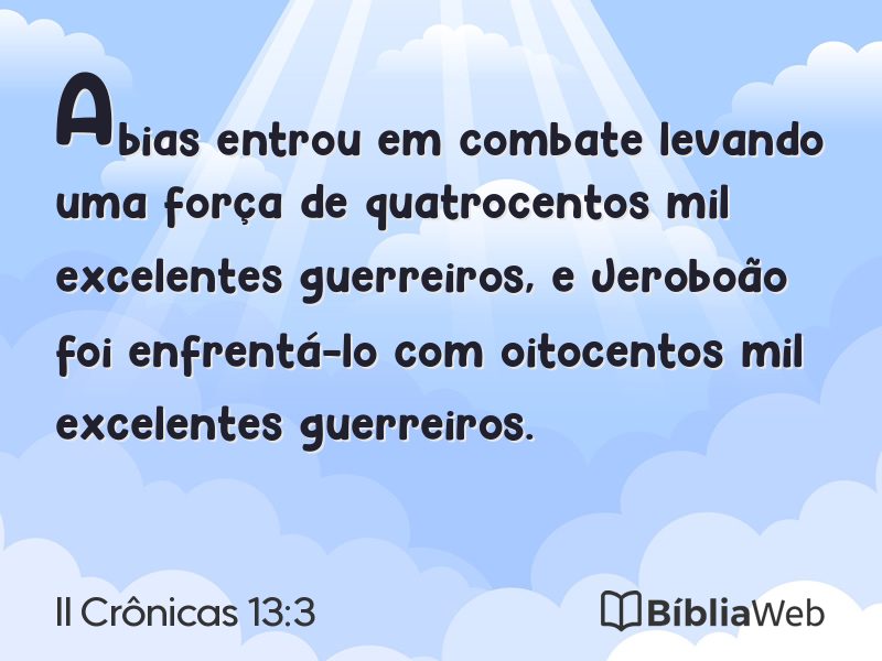 II Crônicas 13:3 em imagem para compartilhar