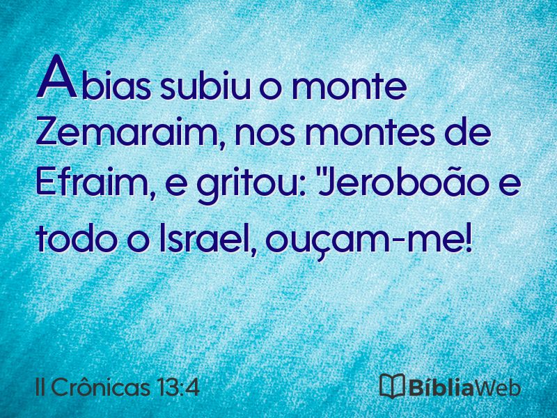 II Crônicas 13:4 em imagem para compartilhar