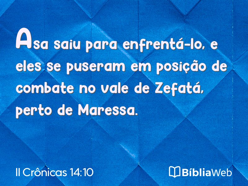 II Crônicas 14:10 em imagem para compartilhar