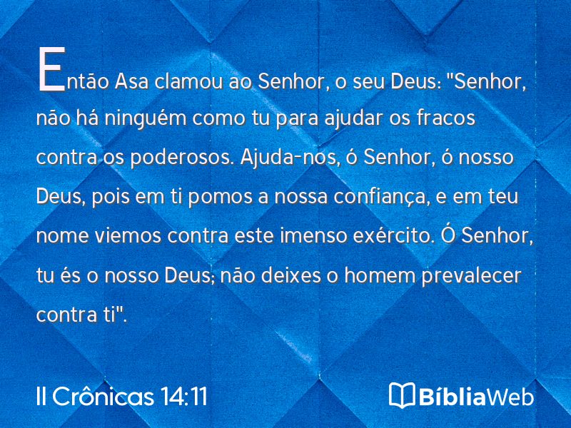 II Crônicas 14:11 em imagem para compartilhar