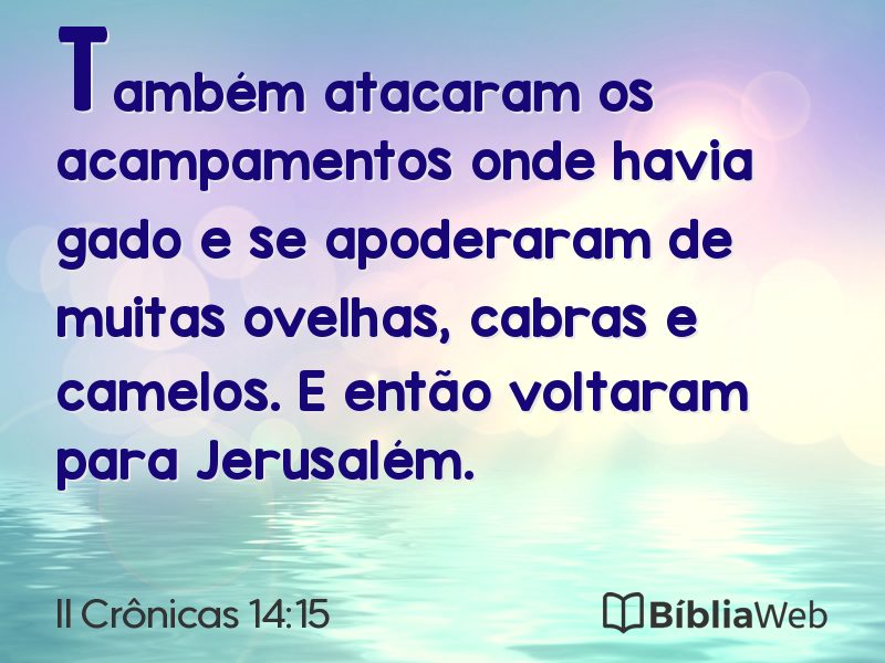 II Crônicas 14:15 em imagem para compartilhar