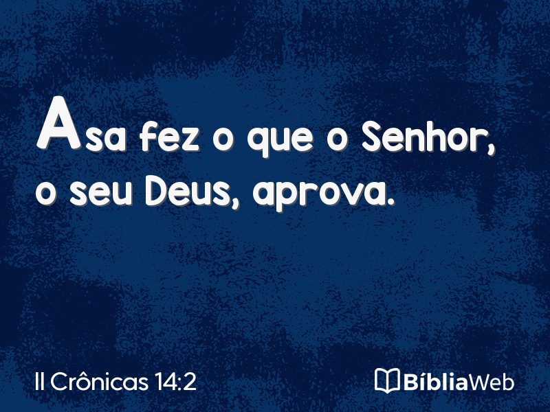 II Crônicas 14:2 em imagem para compartilhar