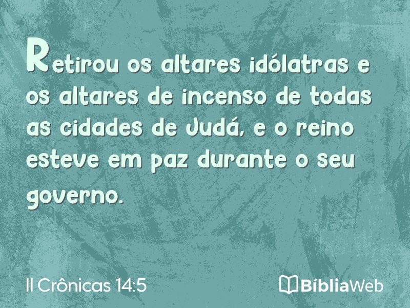 II Crônicas 14:5 em imagem para compartilhar