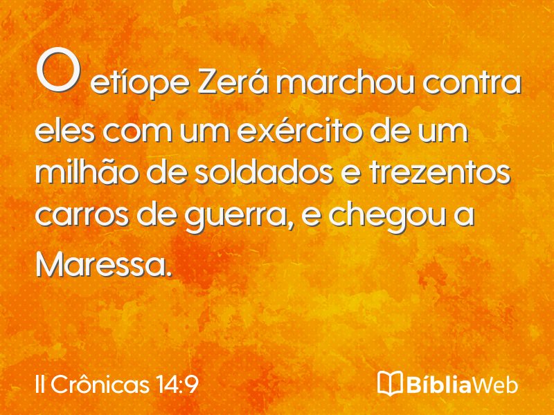 II Crônicas 14:9 em imagem para compartilhar