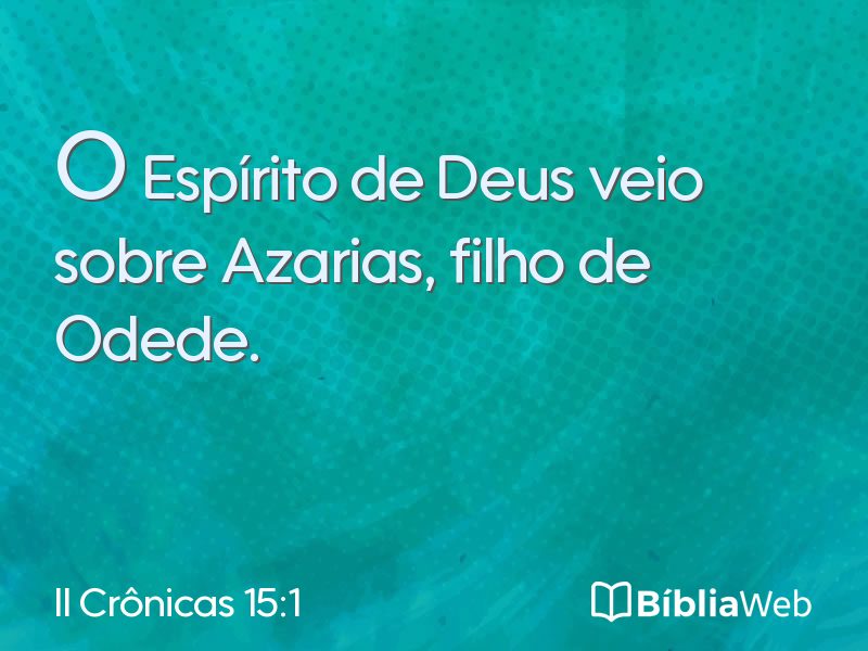II Crônicas 15:1 em imagem para compartilhar