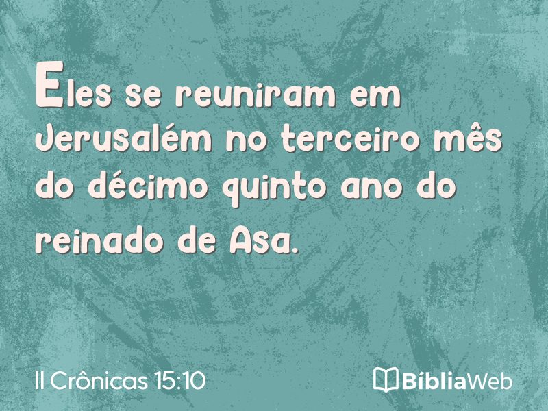 II Crônicas 15:10 em imagem para compartilhar
