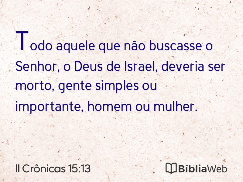 II Crônicas 15:13 em imagem para compartilhar