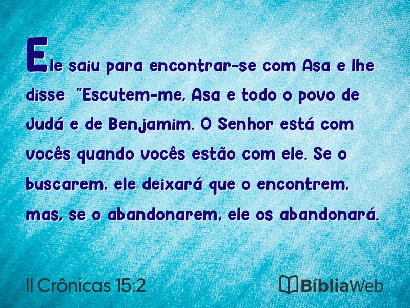 II Crônicas 15:2 em imagem para compartilhar