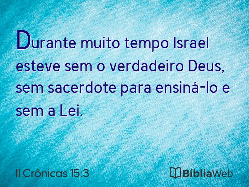 II Crônicas 15:3 em imagem para compartilhar