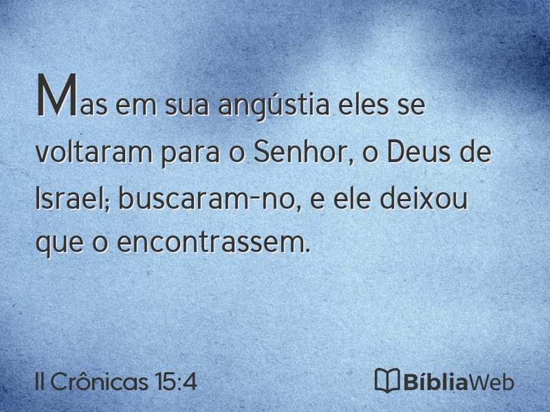 II Crônicas 15:4 em imagem para compartilhar