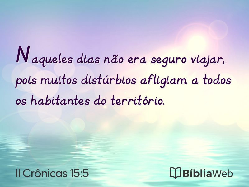 II Crônicas 15:5 em imagem para compartilhar
