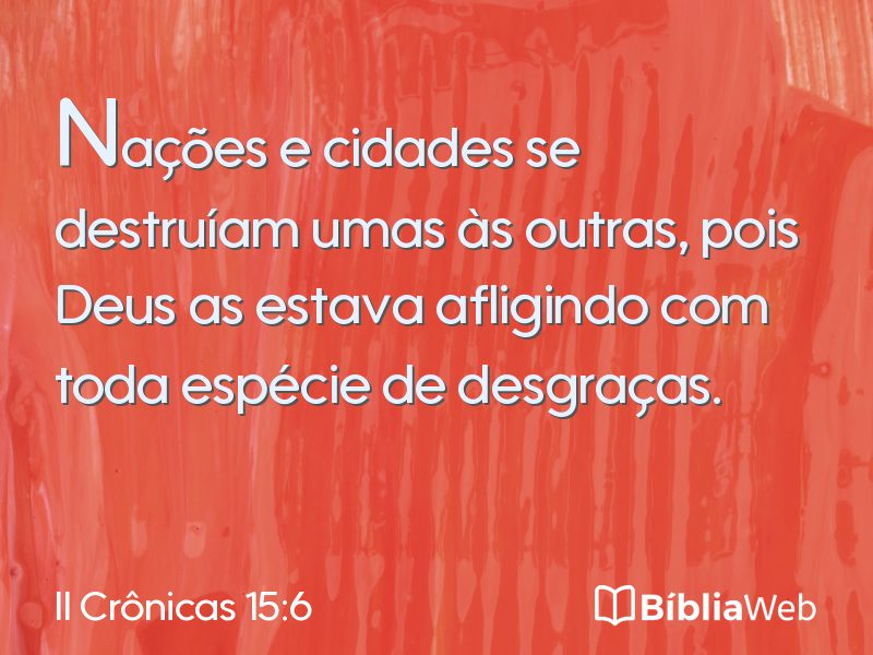 II Crônicas 15:6 em imagem para compartilhar