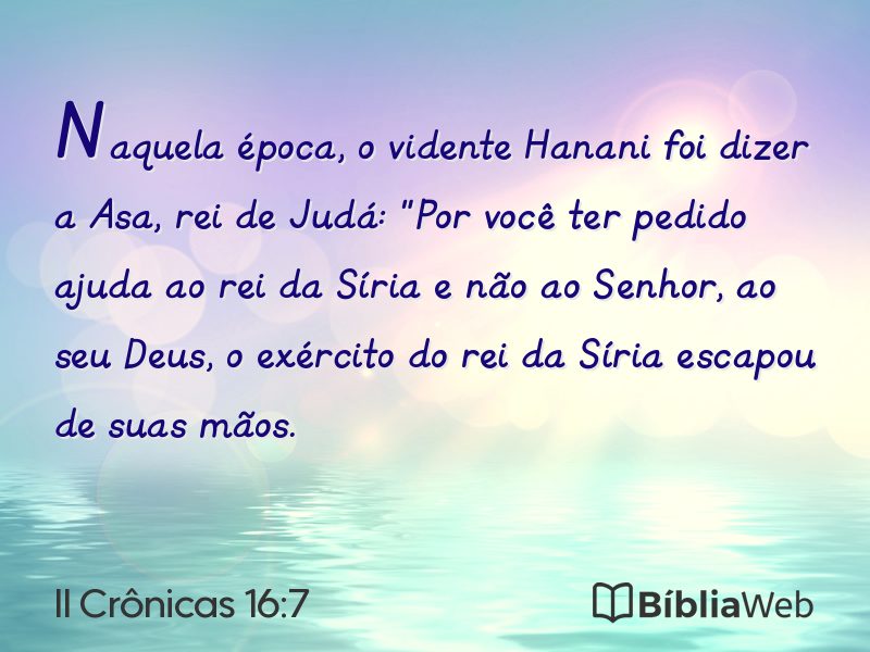 II Crônicas 16:7 em imagem para compartilhar