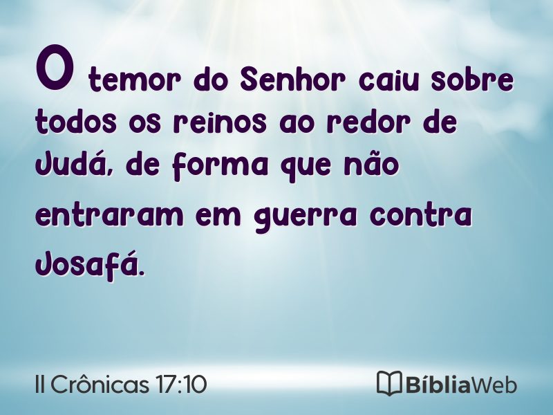 II Crônicas 17:10 em imagem para compartilhar