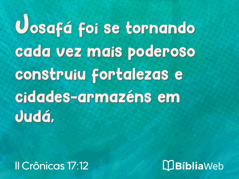 II Crônicas 17:12 em imagem para compartilhar