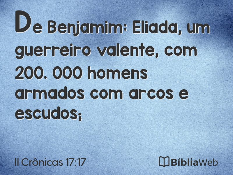 II Crônicas 17:17 em imagem para compartilhar