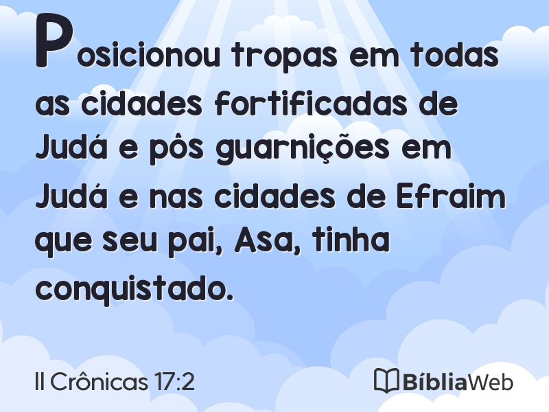 II Crônicas 17:2 em imagem para compartilhar