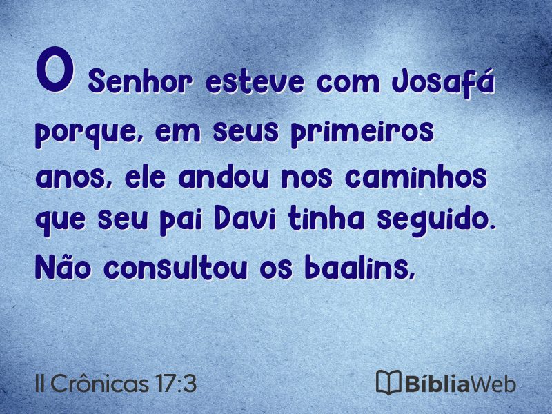 II Crônicas 17:3 em imagem para compartilhar