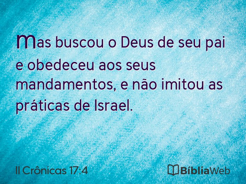 II Crônicas 17:4 em imagem para compartilhar