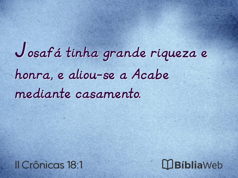 II Crônicas 18:1 em imagem para compartilhar