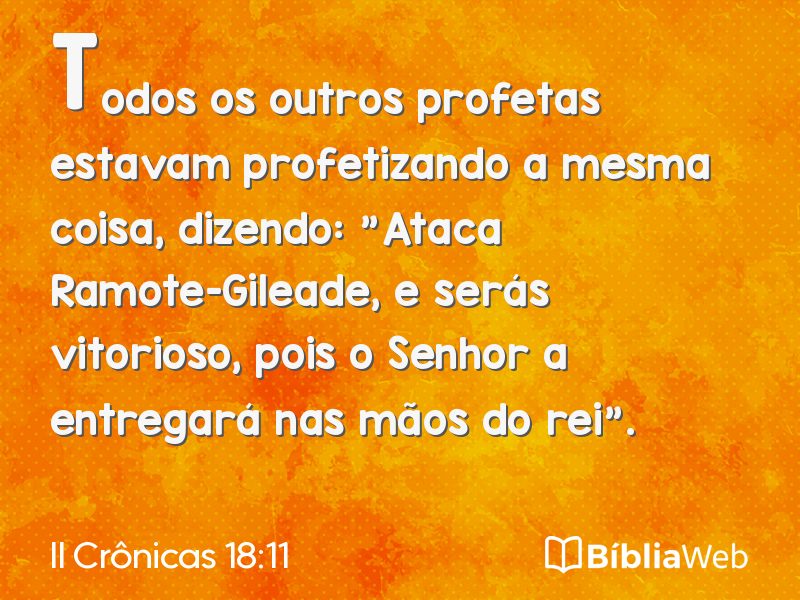 II Crônicas 18:11 em imagem para compartilhar