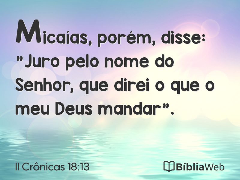 II Crônicas 18:13 em imagem para compartilhar
