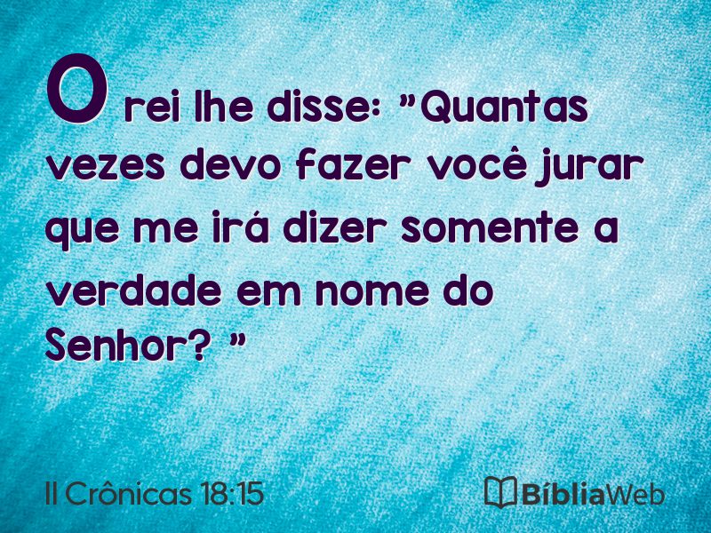 II Crônicas 18:15 em imagem para compartilhar