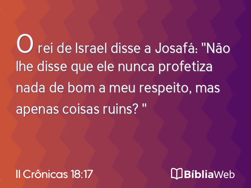 II Crônicas 18:17 em imagem para compartilhar